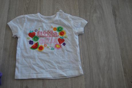 Krátke tričko biele ovocie, f&f,80