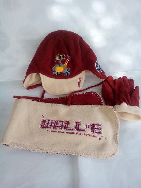 Nenosený zimny set, čiapka, šál, rukavice, 122