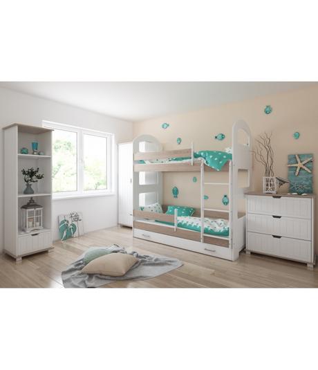 Poschodová posteľ juraj, šírka (cm): 80,dĺžka (cm): 160