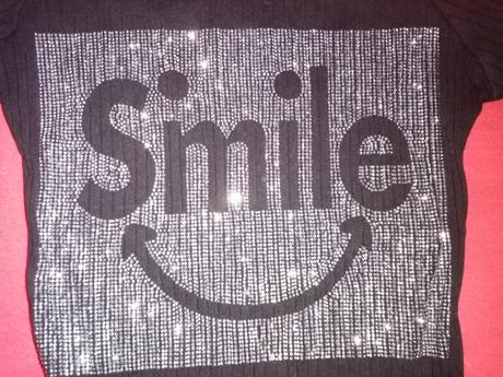 Tričko s nápisom smile, xs