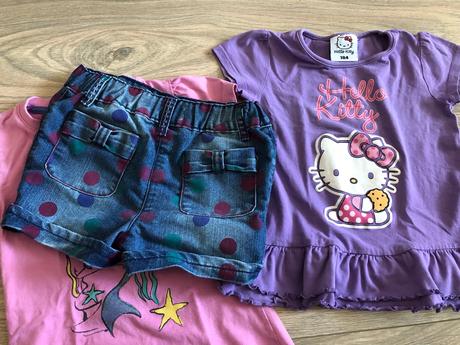 Komplet šortky+2xtričko+mikina, 104
