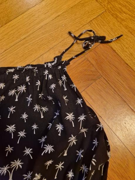 Letny overal h&m dievca cierny s bielym motivom 14, h&m,140