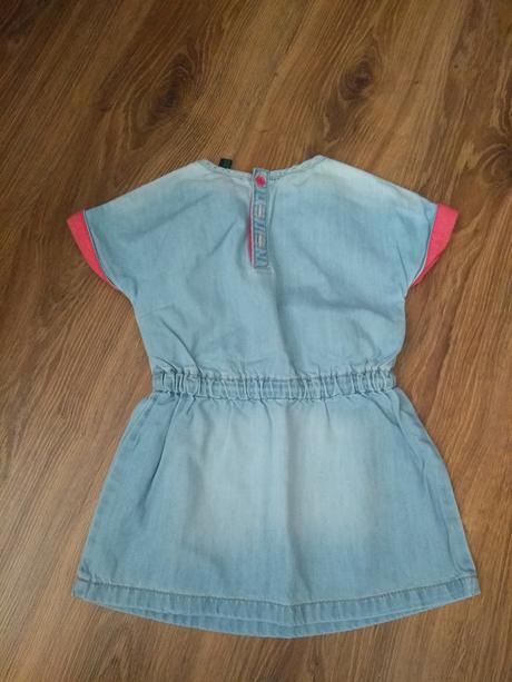 Riflové šaty, benetton,92