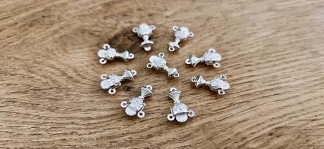 Ružencový medzikus - 22 x 14 mm - kalich jhs - st, 