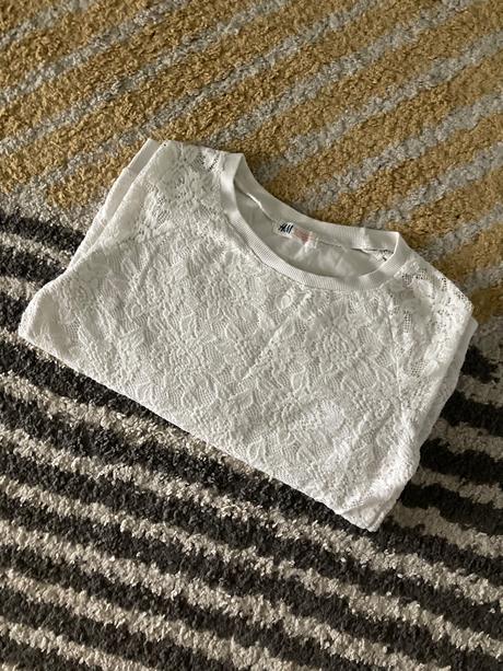 Čipkové tričko 146/152, h&m,146