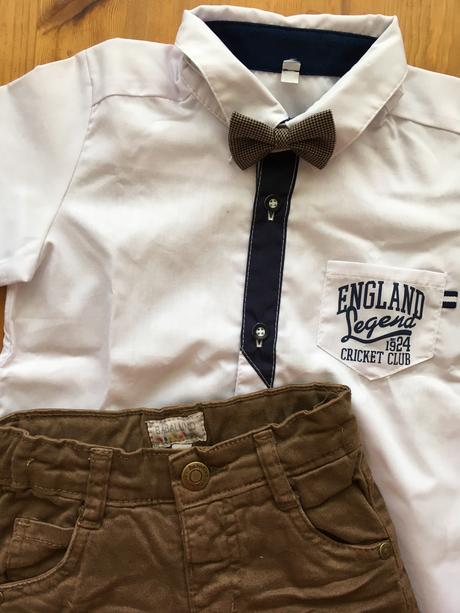 Chlapčenský komplet s motýlikom, babaluno,68