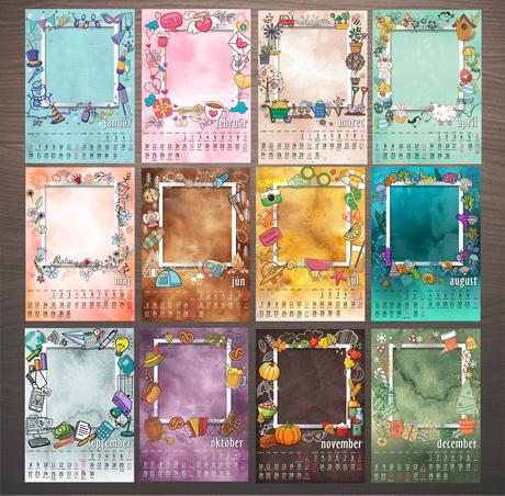 Ilustrovaný kalendár s fotkami,