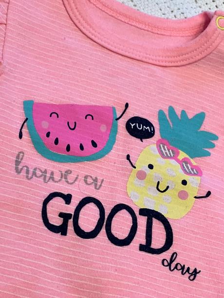 Dievčenské body pásikavé neónovo ružové (62), baby,62