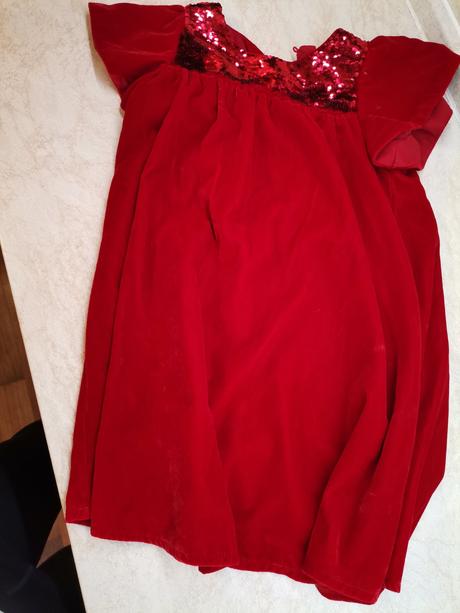 Šaty slávnostné vianočné, h&m,128
