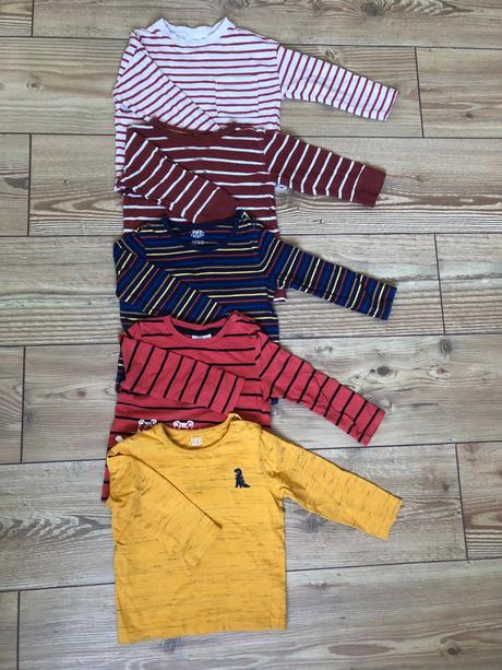 Mix tričiek 5ks dlhy rukáv, zara,80