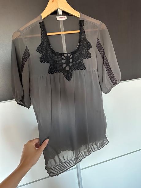 Blúzka s čipkou, orsay,s