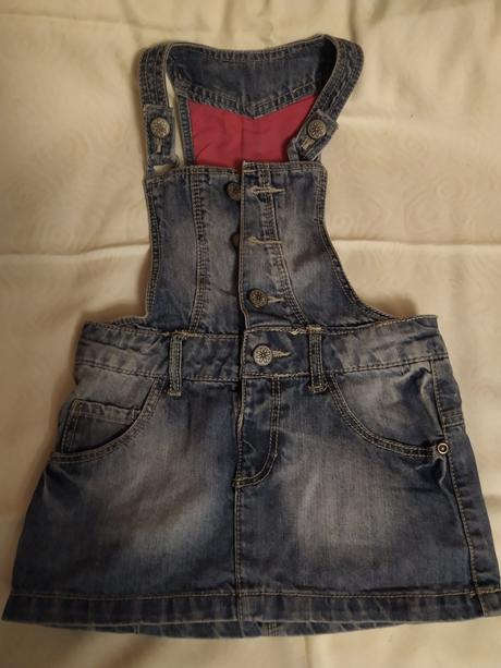 Riflové šaty na traky, topolino,92