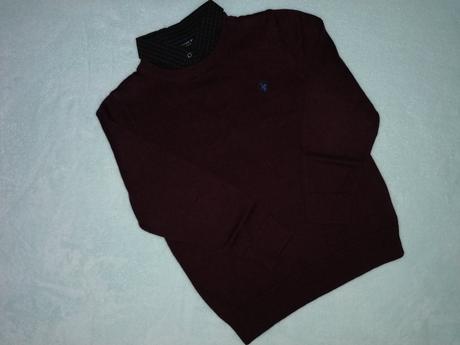 Bordový svetrík s vsadenou košieľkou č. 116, next,116