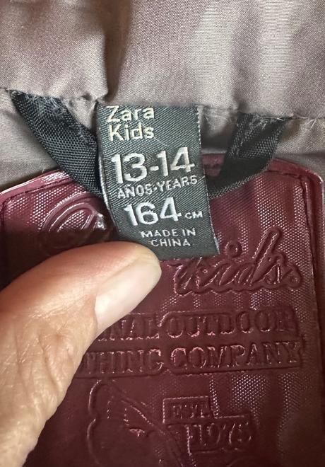 Bunda zimná páperová, 13-14r., zara,164