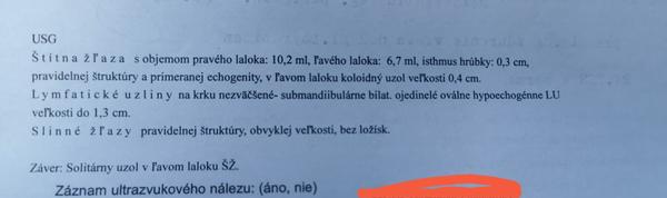 Čo znamenajú tieto výsledky USG?
