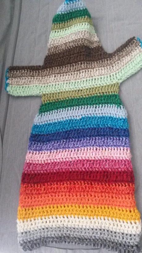 Farebný fusak ručná práca, 