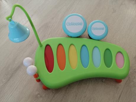 Hudobný xylofón cotoons smoby s bubnami a zvončeko, 