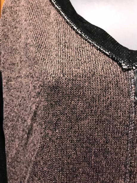 Mikinové tričko-mix materiálov, uni,