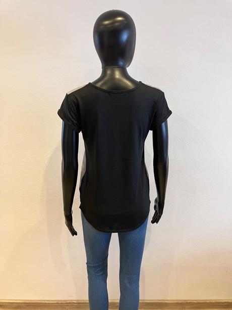 Dámske čierne tričko s potlačou paris (36), gate,s