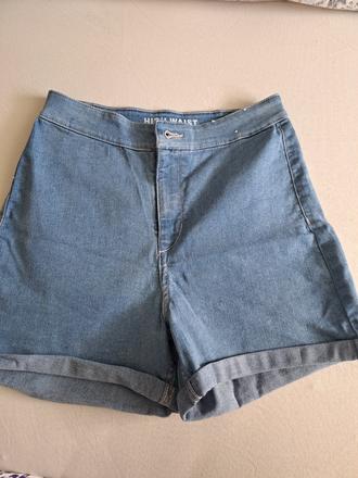 Riflove kratasy vyssi pas 7,50e, denim,158