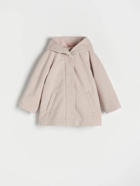 Kabát s kapucňou a uškami béžový reserved, reserved,80
