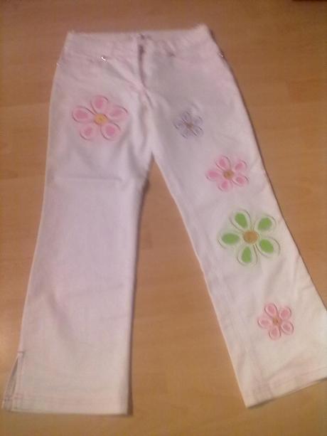 Nohavice z kvietkami 36, 36