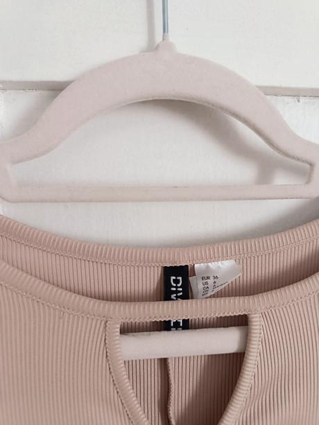 Slabo-ružové/hnedé krátke šaty, h&m,36