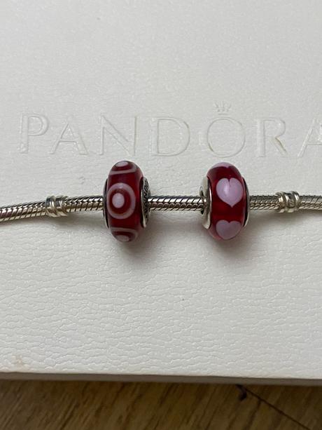 Pandora červene murano, pandora