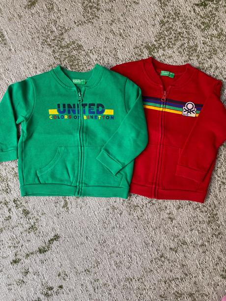 2 ks mikín na zips benetton, benetton,80