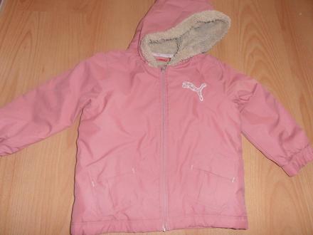 Prechodna bundička-vatovana,menej nosena 98/104, puma,98