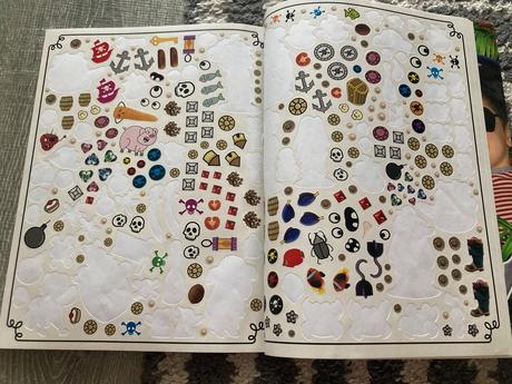 Pirátsky lodný denník so samolepkami,