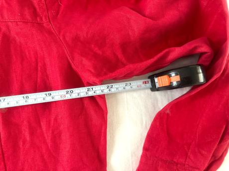 Červená ľanová bunda, yessica,44