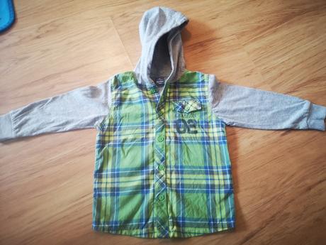 Kockovana košeľa s kapucnou, dopodopo,86