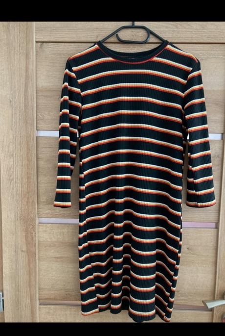 Vrúbkované šaty bershka, bershka,m