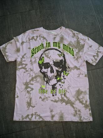 Batikované oversize tričko, new yorker,s