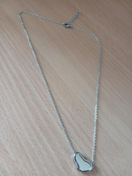 Oceľová retiazka s plným srdcom 47 cm, 