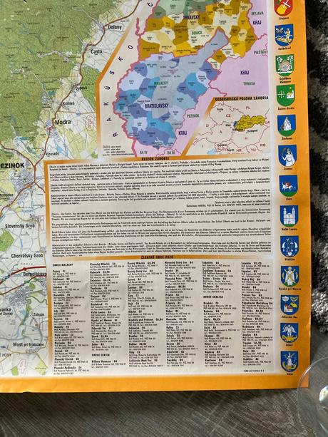 Mapa región záhorie,