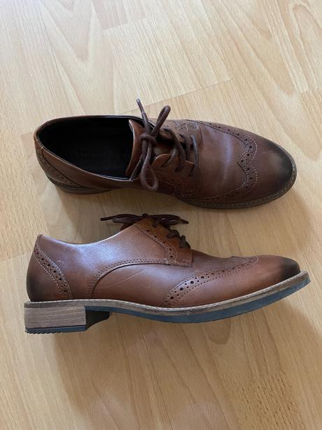 Hnedé kožené topánky ecco, ecco,38