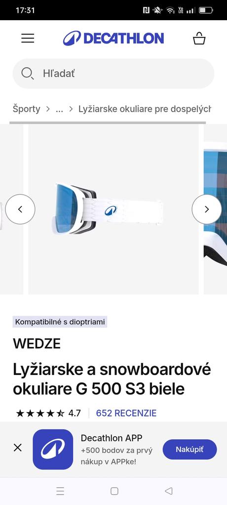 Lyziarske a snowboardove okuliare,