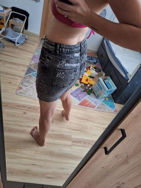 Damska riflova sukňa, new yorker,s