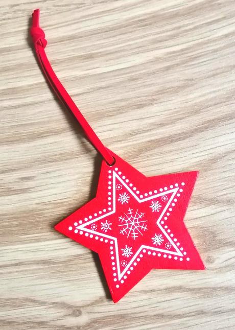 Drevené vianočné ozdoby, červené,