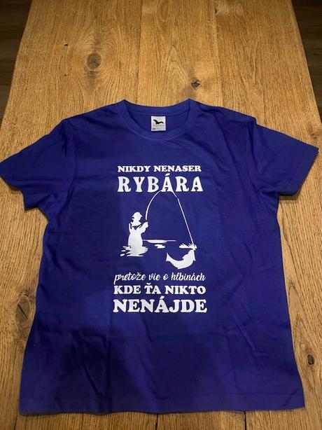 Pánske tričko pre rybára, l