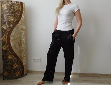 Zara nohavice dámke štrasový vzor, m  v,, zara,m