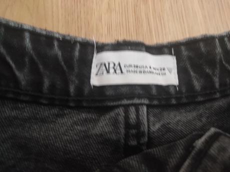 Riflové mom fit šortky, zara,s