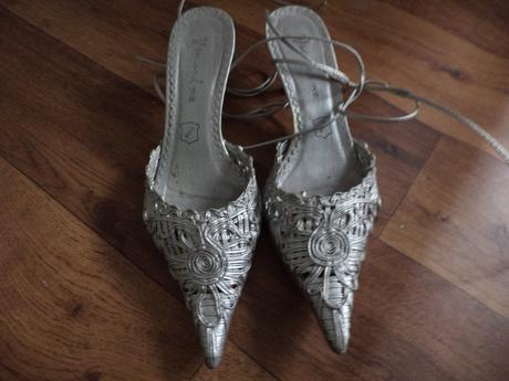 Damske strieborne sandalky, 37