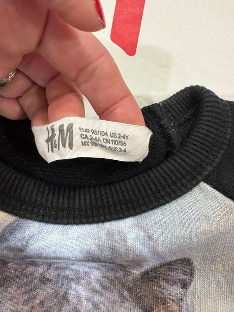 H&m štýlová mikina 98/104, h&m,98