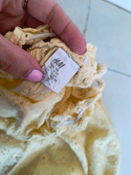 Žlté madeirové kraťasy na traky 98, h&m,98