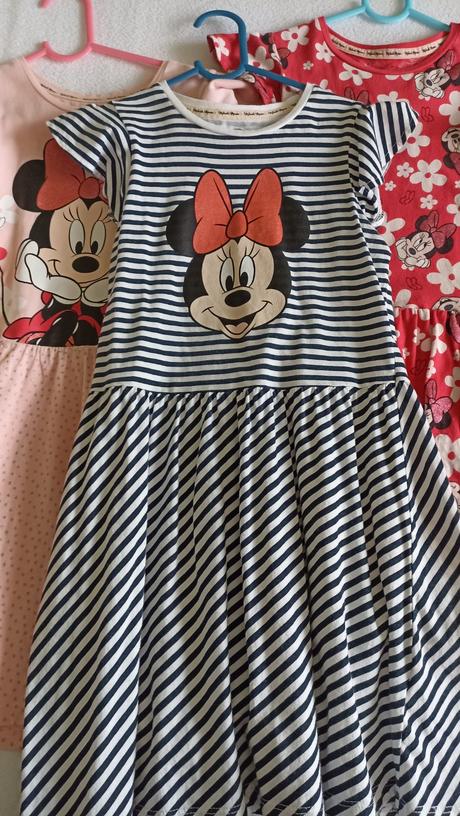 3x letné šaty s minnie, c&a,122