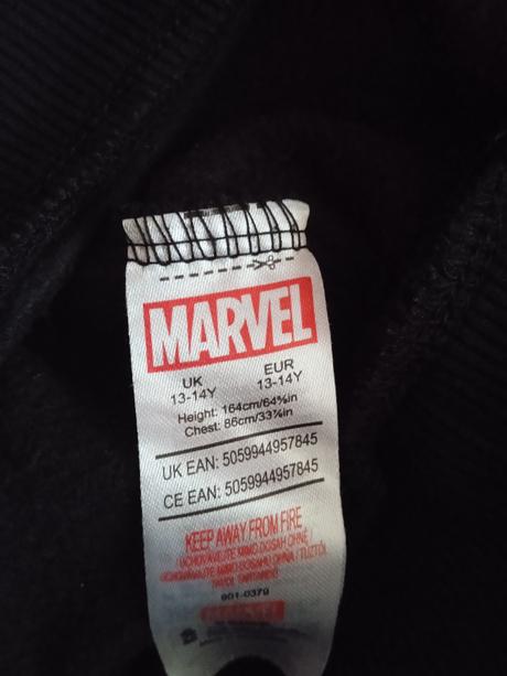 Predám chlapčenskú mikinu, marvel,164