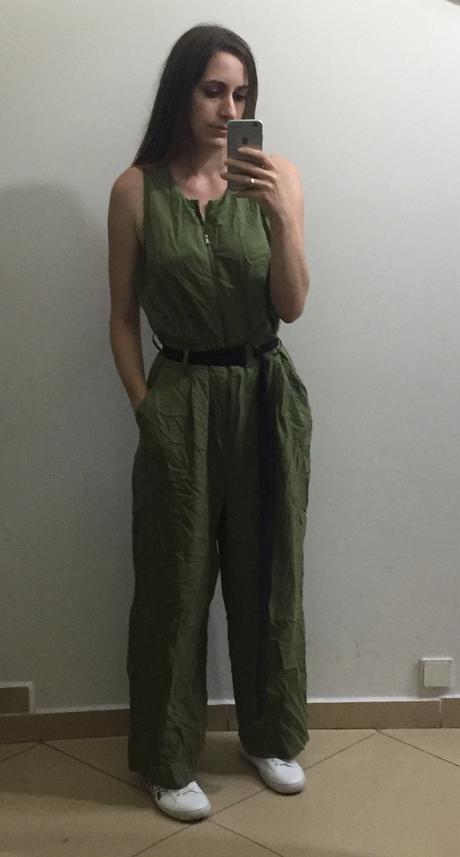 Overal - olivový, nohavicový, lindex,l